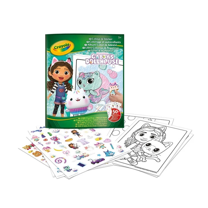 Crayola Mal- und Stickerbuch Gabby's Dollhouse