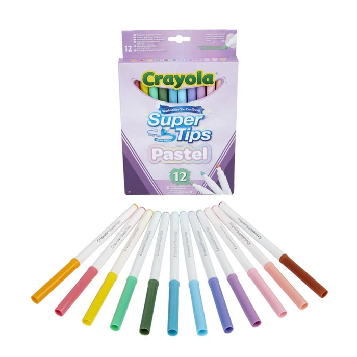 Crayola 12 Filzstifte Supertips Pastell
