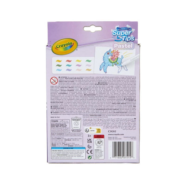 Crayola 12 Filzstifte Supertips Pastell