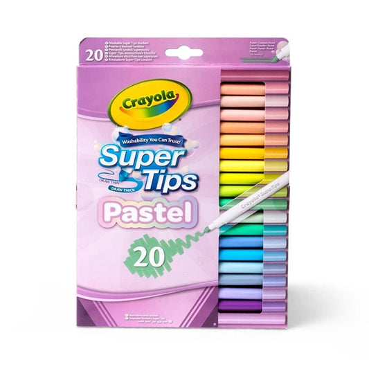 Crayola 20 Filzstifte Supertips Pastell