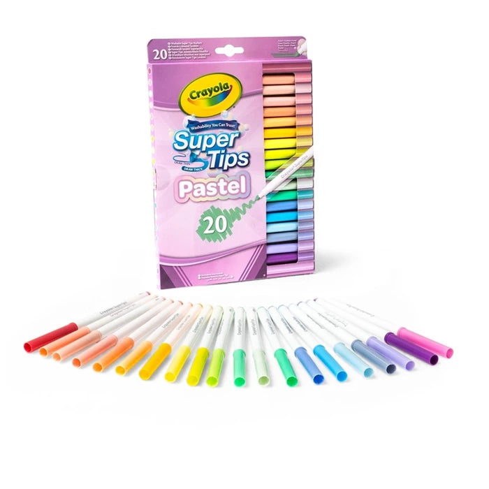 Crayola 20 Filzstifte Supertips Pastell