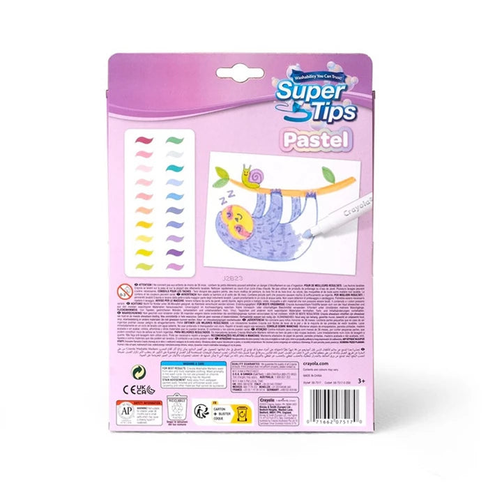 Crayola 20 Filzstifte Supertips Pastell