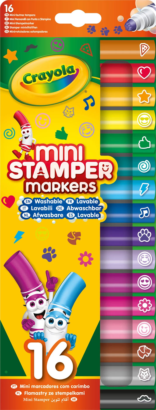 Crayola 16 Mini Stempel-Filzstifte