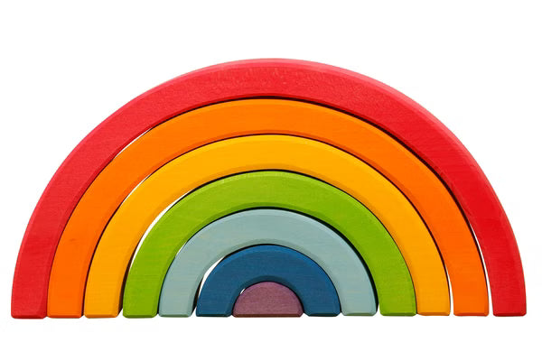 bauspiel Regenbogen Halbkreis 7 Teile