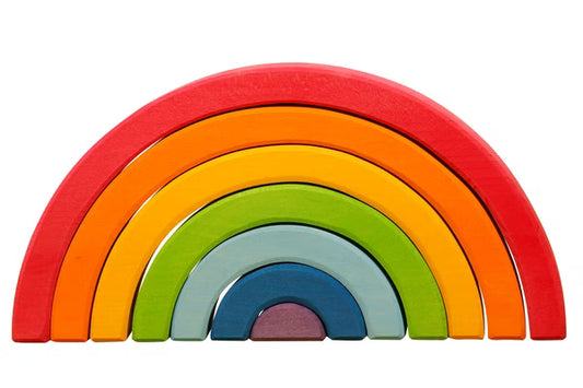 bauspiel Regenbogen Halbkreis 7 Teile