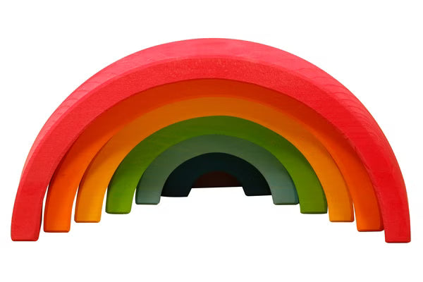 bauspiel Regenbogen Halbkreis 7 Teile