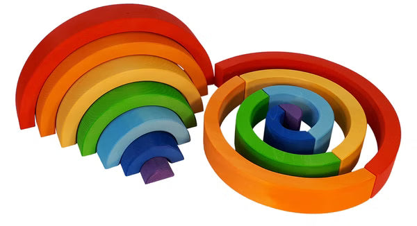 bauspiel Regenbogen Halbkreis 7 Teile