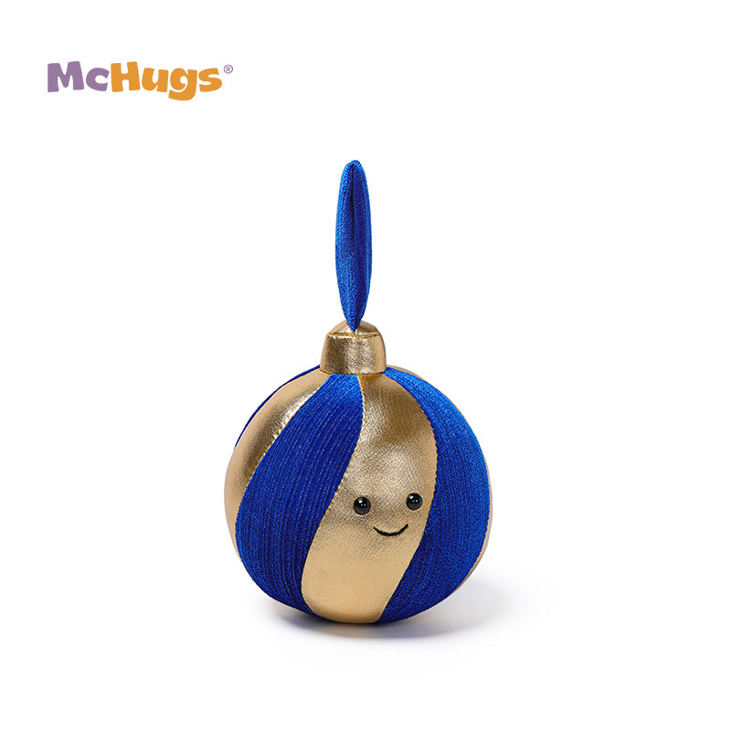 McHugs Blue & Gold Christmas Ball Ornament