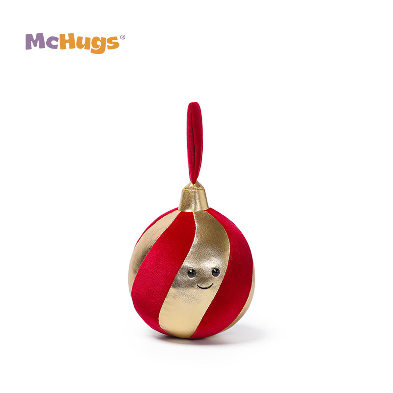 McHugs Red & Gold Christmas Ball Ornament