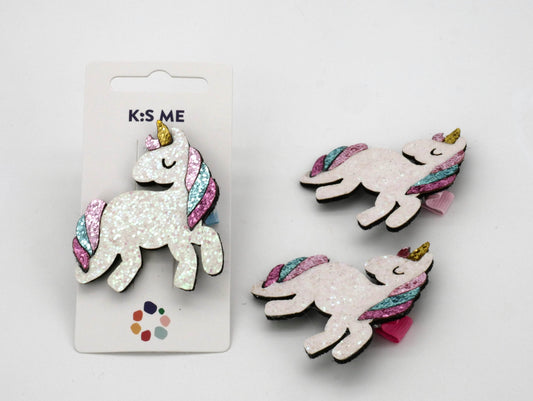 KisMe Haarclips Einhorn Glitter