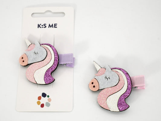 KisMe Haarclip Einhorn-Kopf Glitter