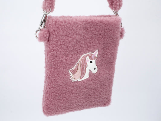 KisMe Plüschtasche Einhorn brombeer