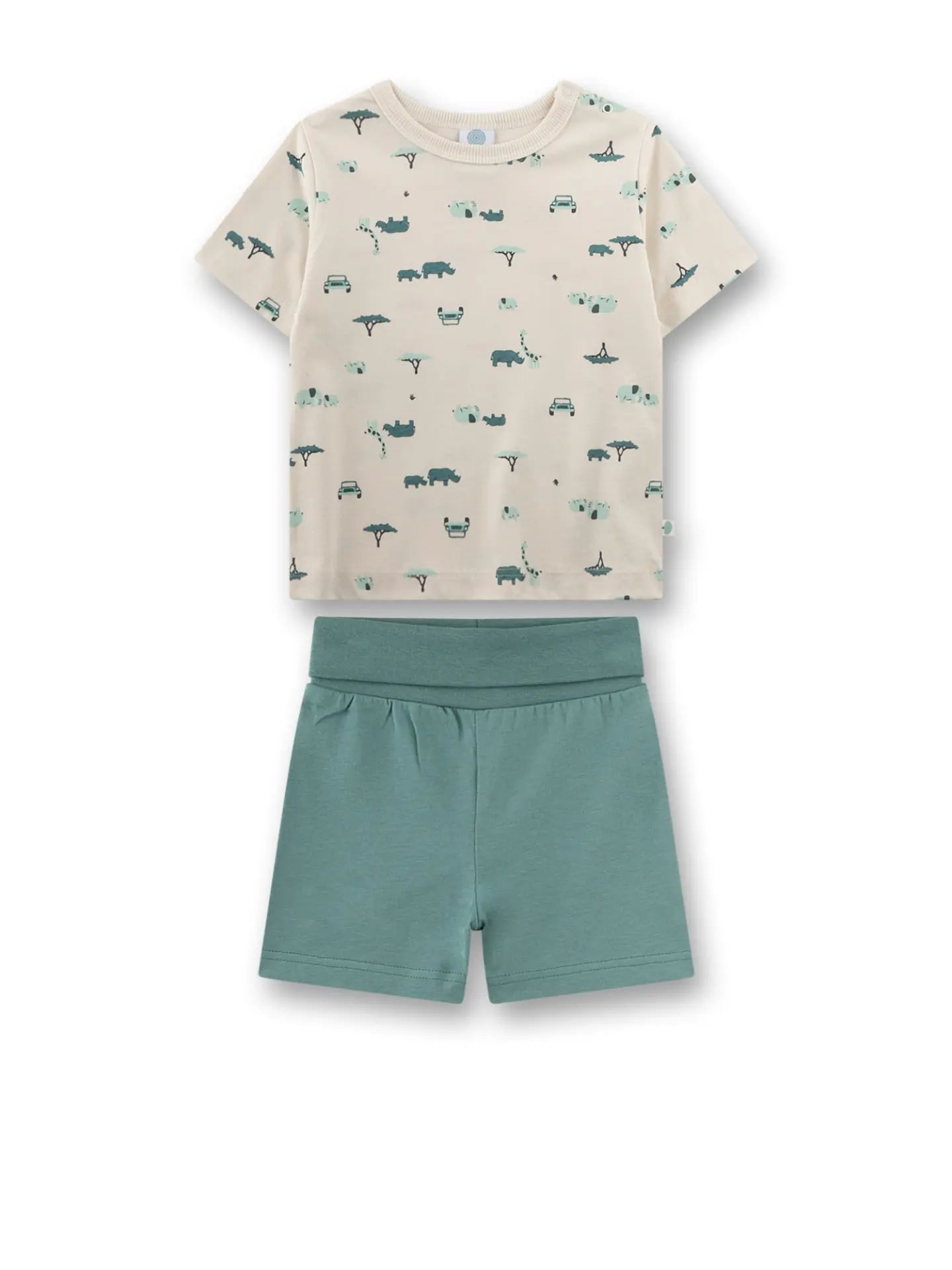 Sanetta Schlafanzug kurz beige Tiere