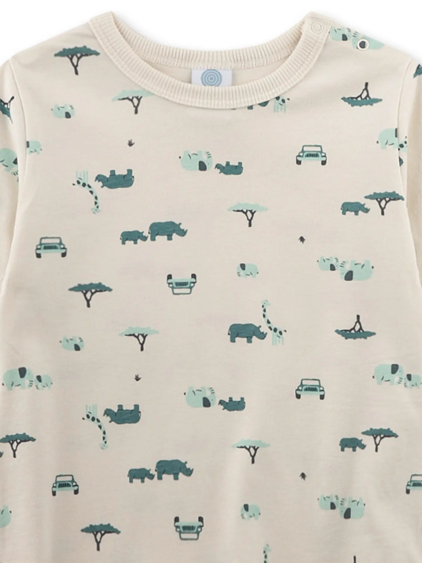 Sanetta Schlafanzug kurz beige Tiere