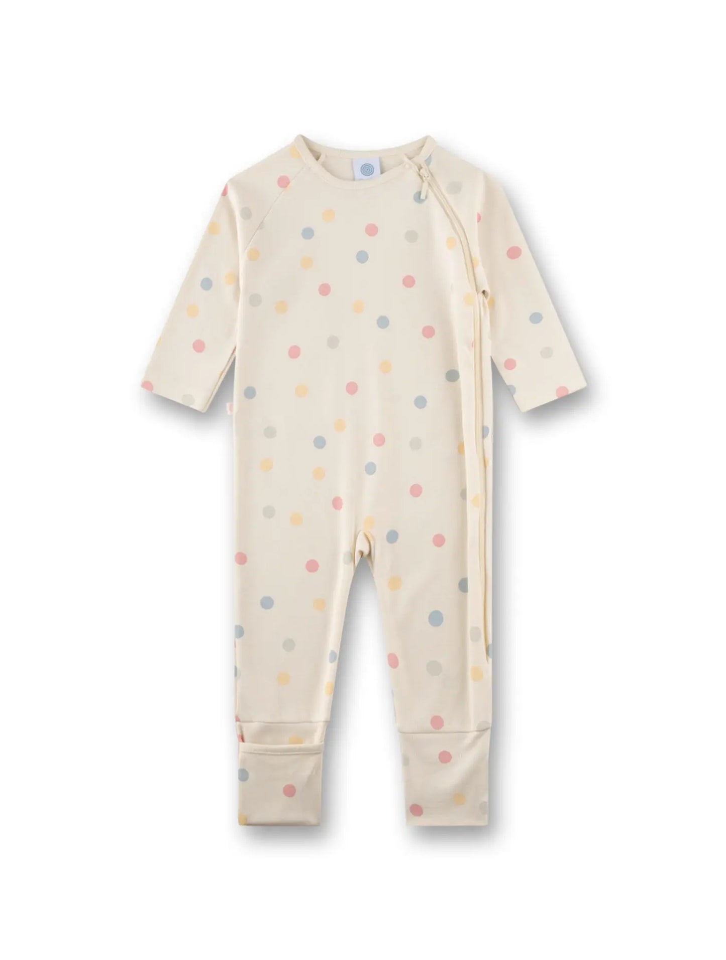 Sanetta Baby-Strampler beige bunte Dots
