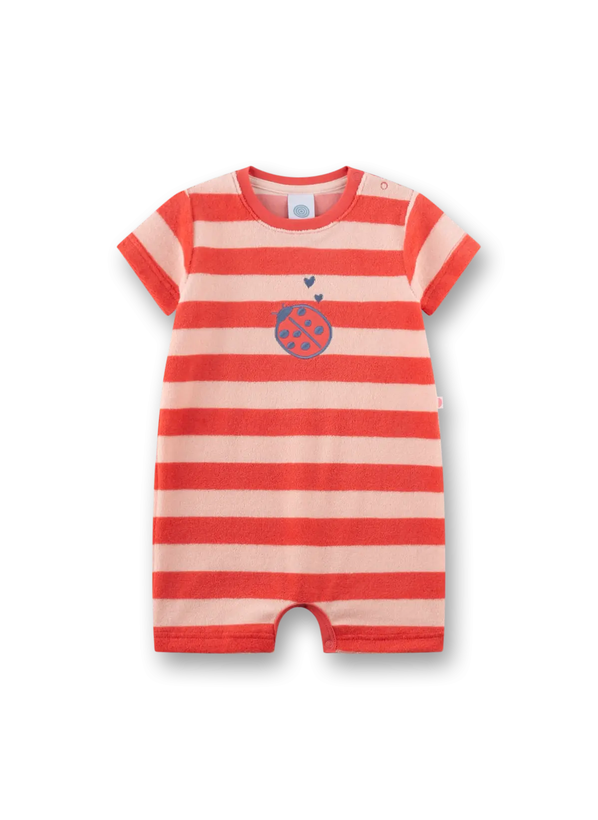 Sanetta Baby-Strampler kurz rot Ringel Marienkäfer