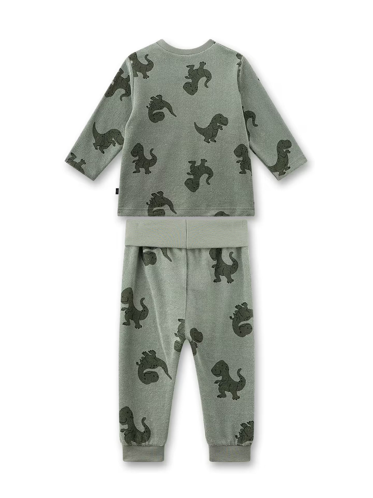 Sanetta Baby-Schlafanzug aus Frottee grün Dino