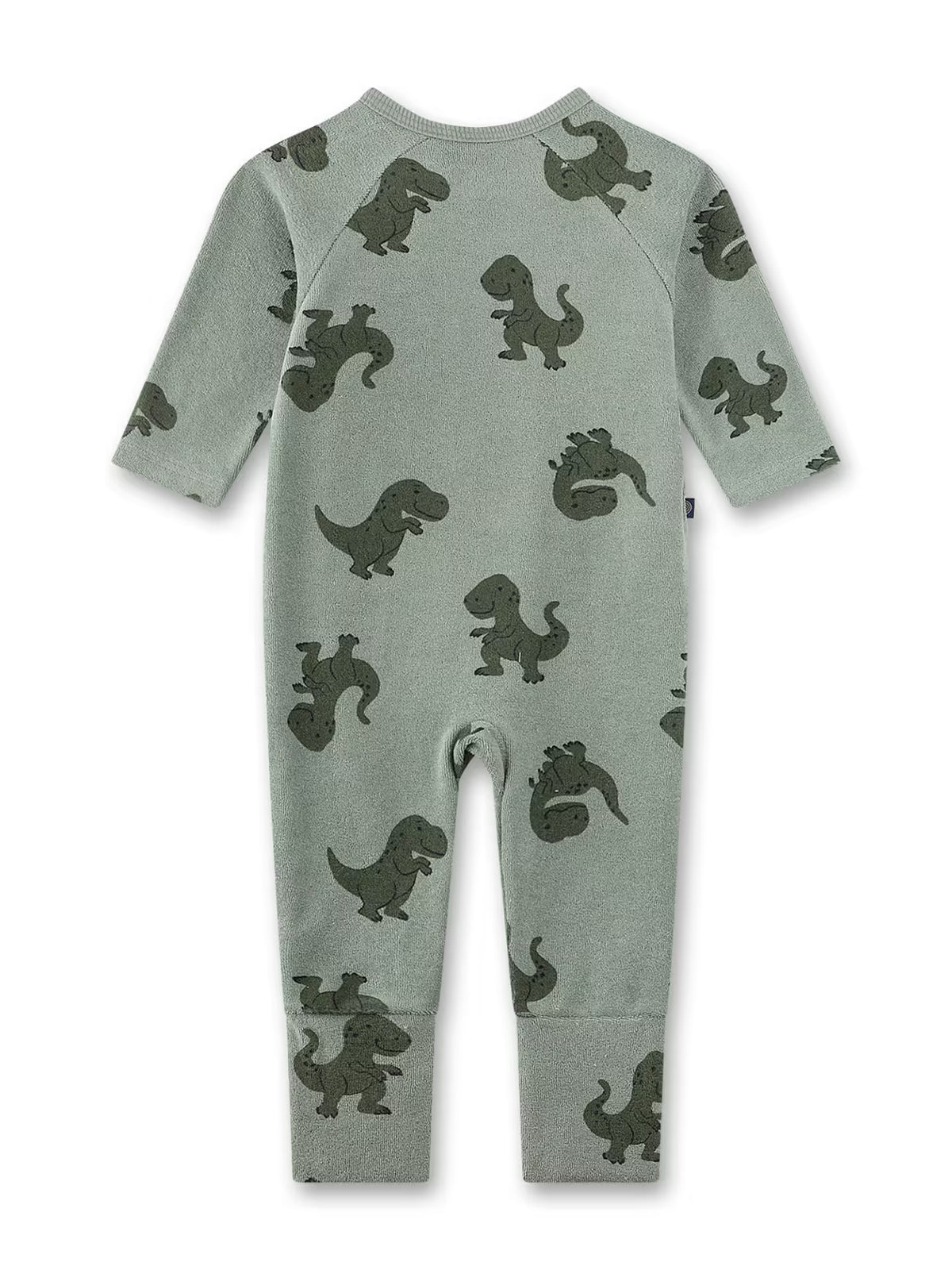 Sanetta Baby-Schlafoverall aus Frottee grün Dino