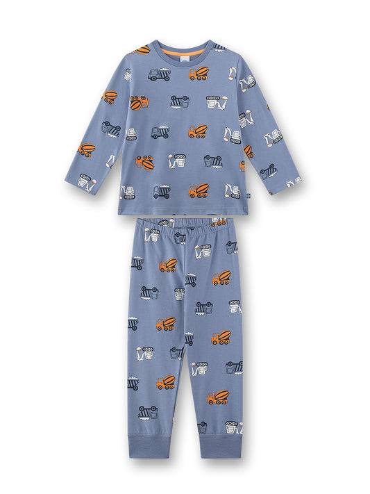 Sanetta Pyjama Baustelle Fahrzeuge