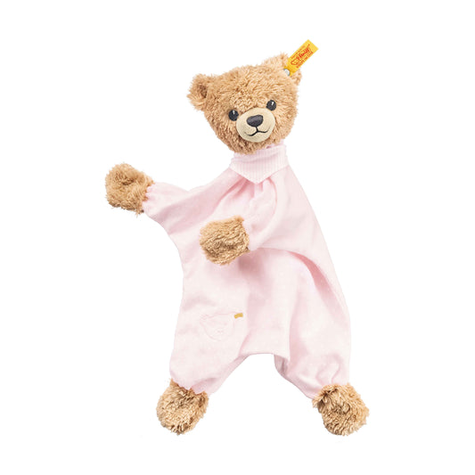 Steiff Schlaf gut Bär Schmusetuch rosa 30cm