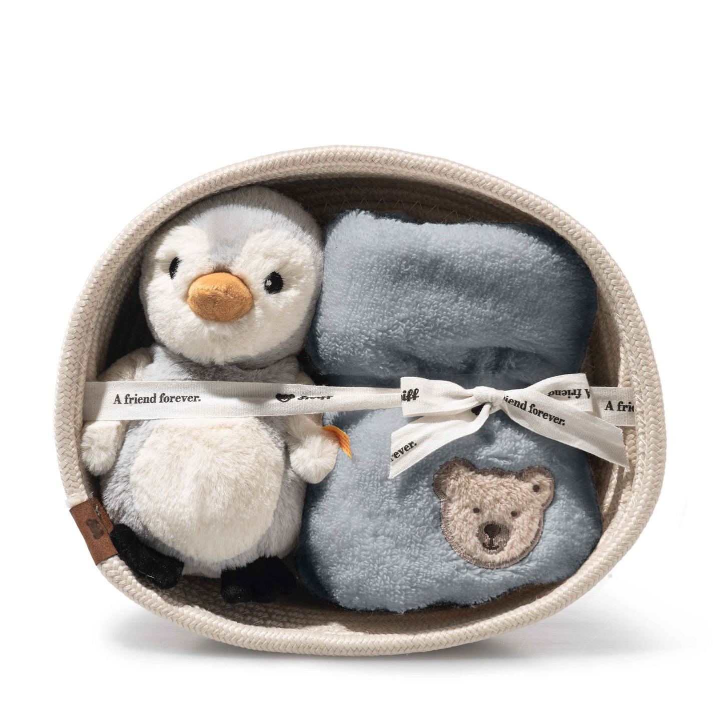 Steiff Geschenkset Lio Pinguin mit Rassel und Latz