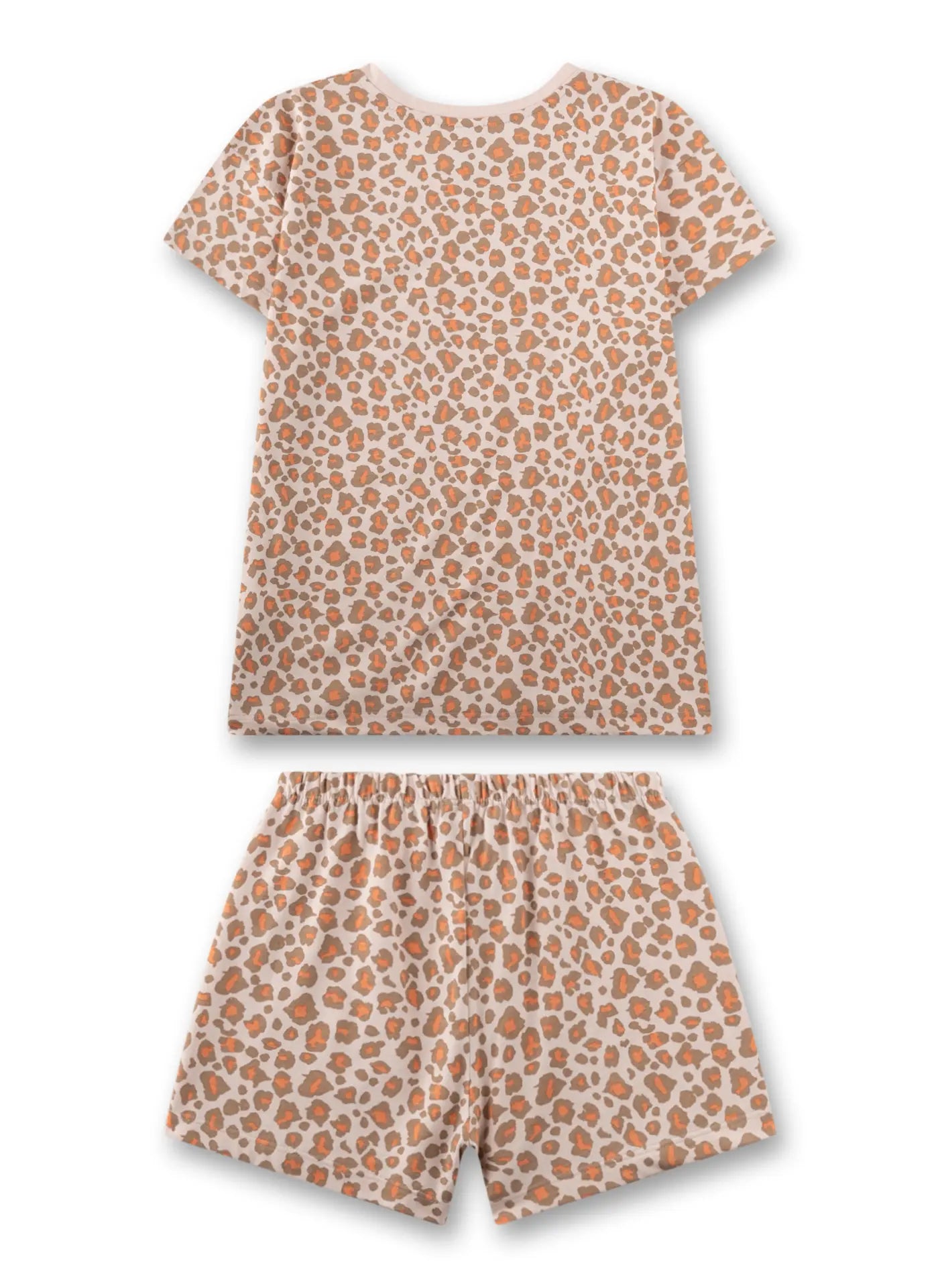 Sanetta Mädchen-Schlafanzug kurz orange Leo-Print