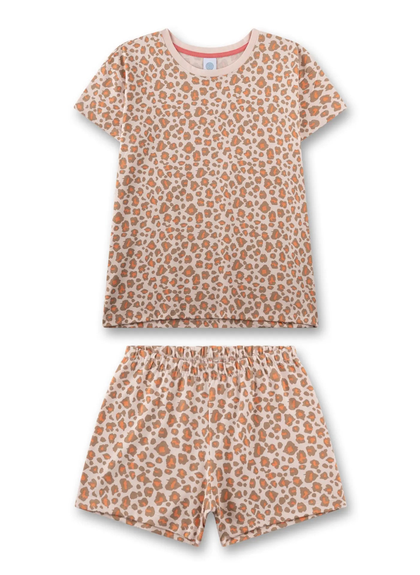 Sanetta Mädchen-Schlafanzug kurz orange Leo-Print
