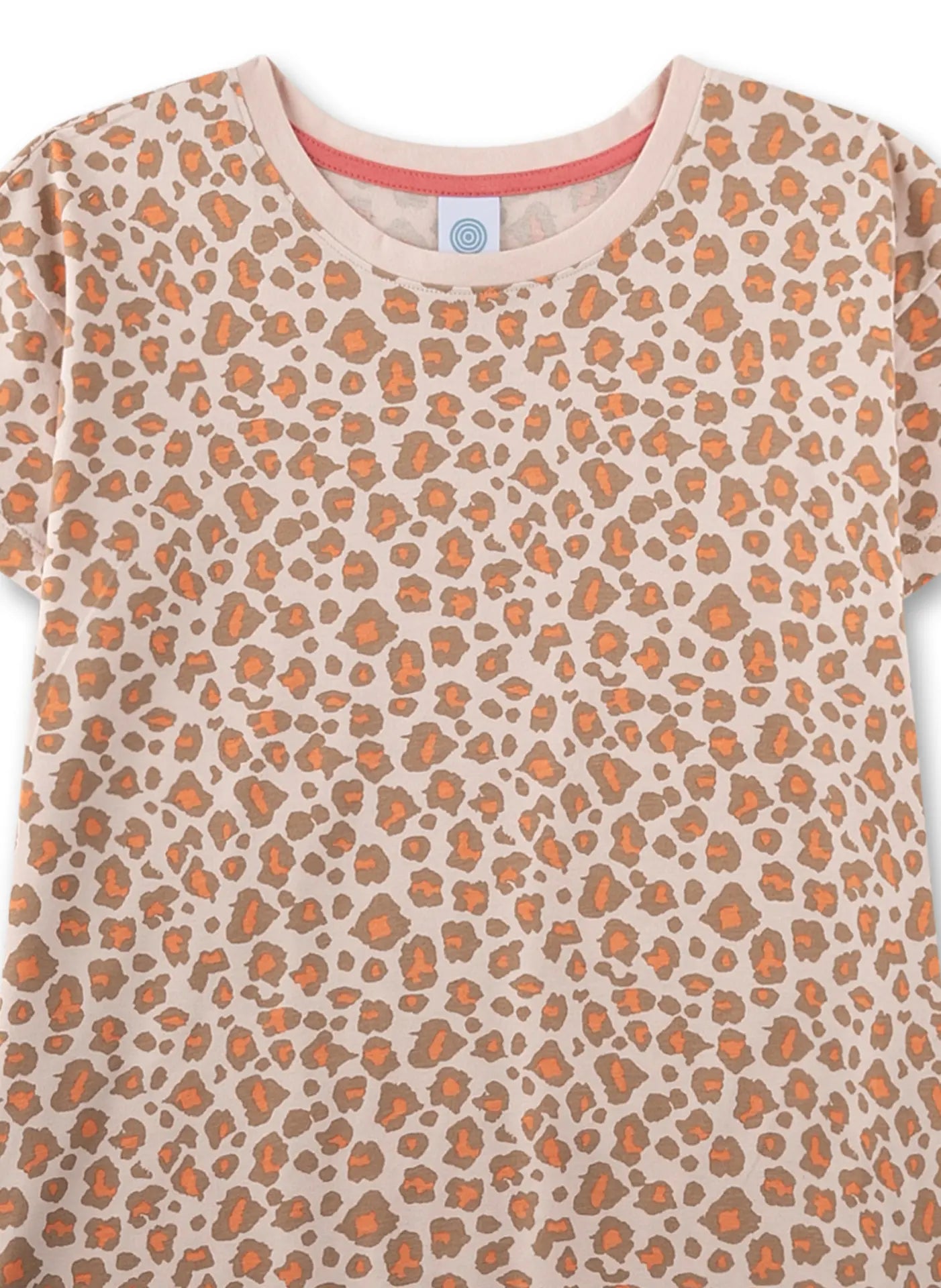Sanetta Mädchen-Schlafanzug kurz orange Leo-Print