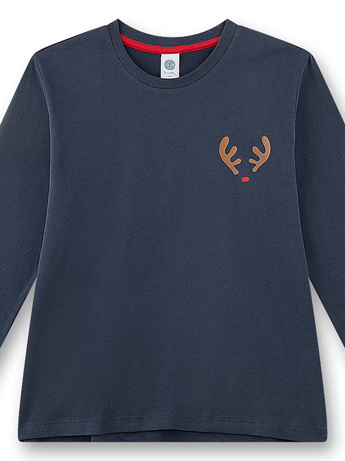 Sanetta Kinder-Schlafshirt langarm blau Weihnachten