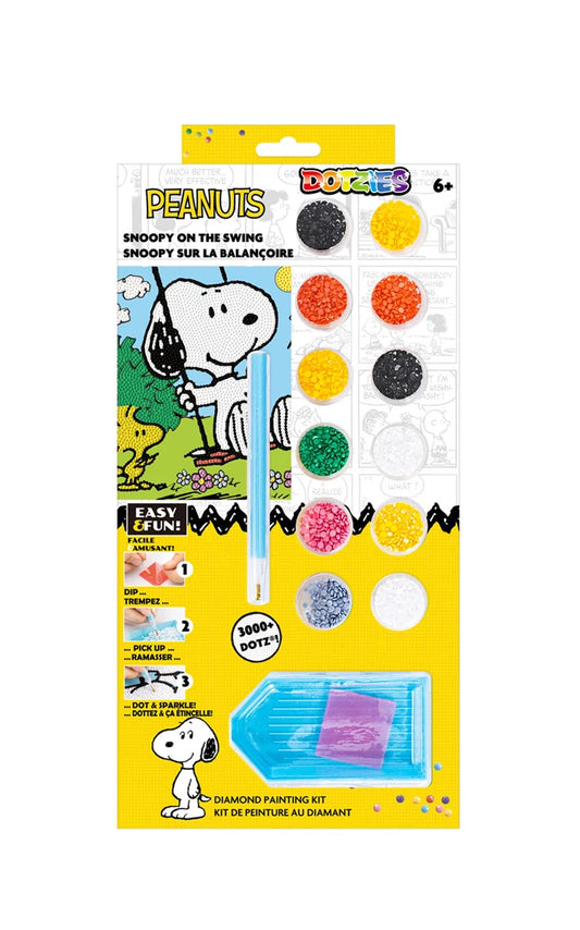 Diamond Painting Snoopy auf der Schaukel