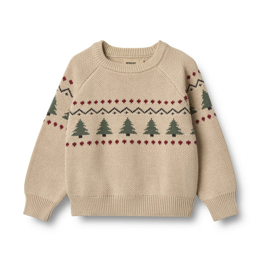 Wheat Jacquard Pullover Baou