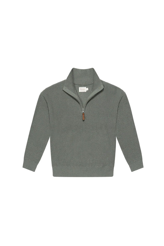 Leevje Chunky Knit Half-Zip Pullover