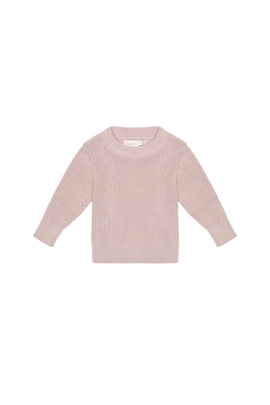 Leevje Chunky Strick Pullover lavender