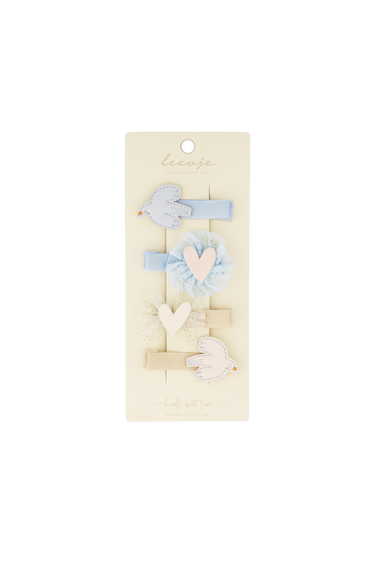 Leevje Haarspangen 'bird & heart clips'