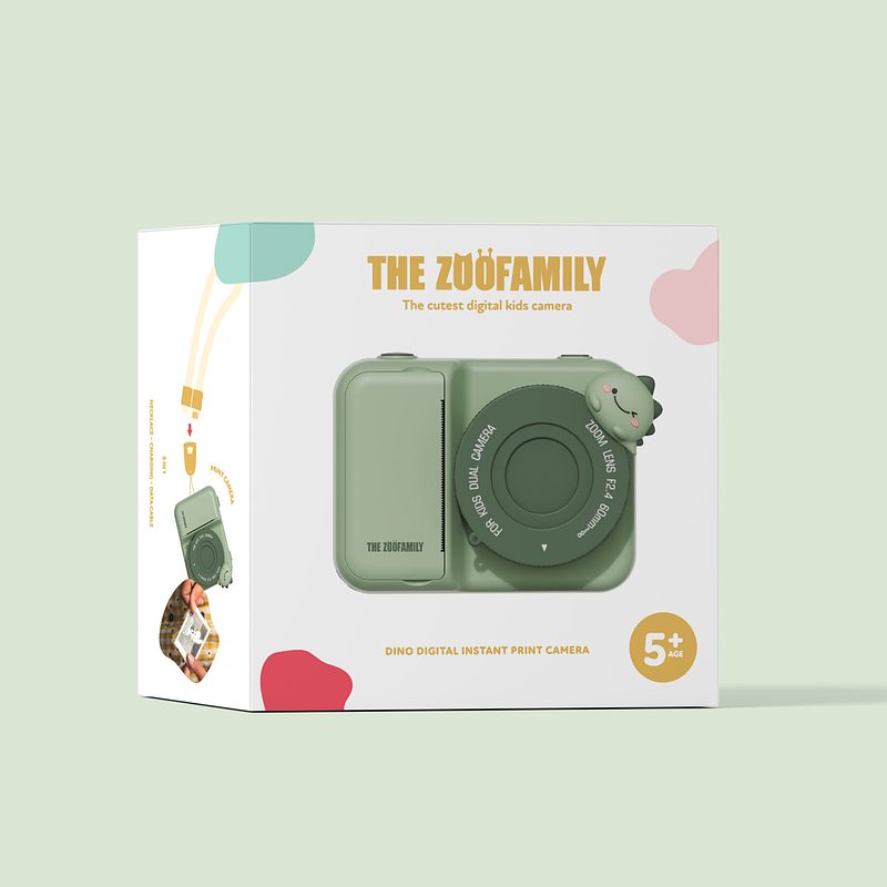 Zoofamily Kinder-Sofortbildkamera Zoo Print P2 Dino