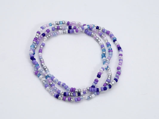 KisMe 3-er Set Armband Glasperlen lila