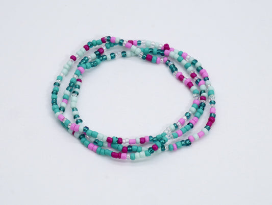 KisMe 3-er Set Armband Glasperlen grün