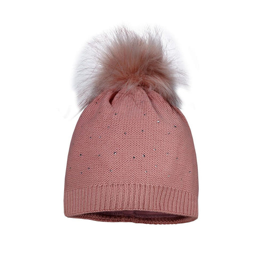 maximo KIDS GIRL-Mütze Pompon Strass