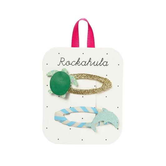Rockahula Schildkröte und Delfin Haarclips