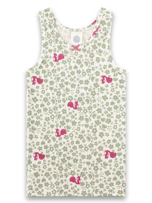 Sanetta Mädchen-Unterhemd beige Eichhörnchen