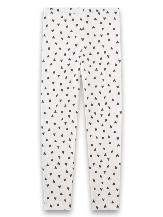 Sanetta Mädchen Unterhose lang off-white Herzchen
