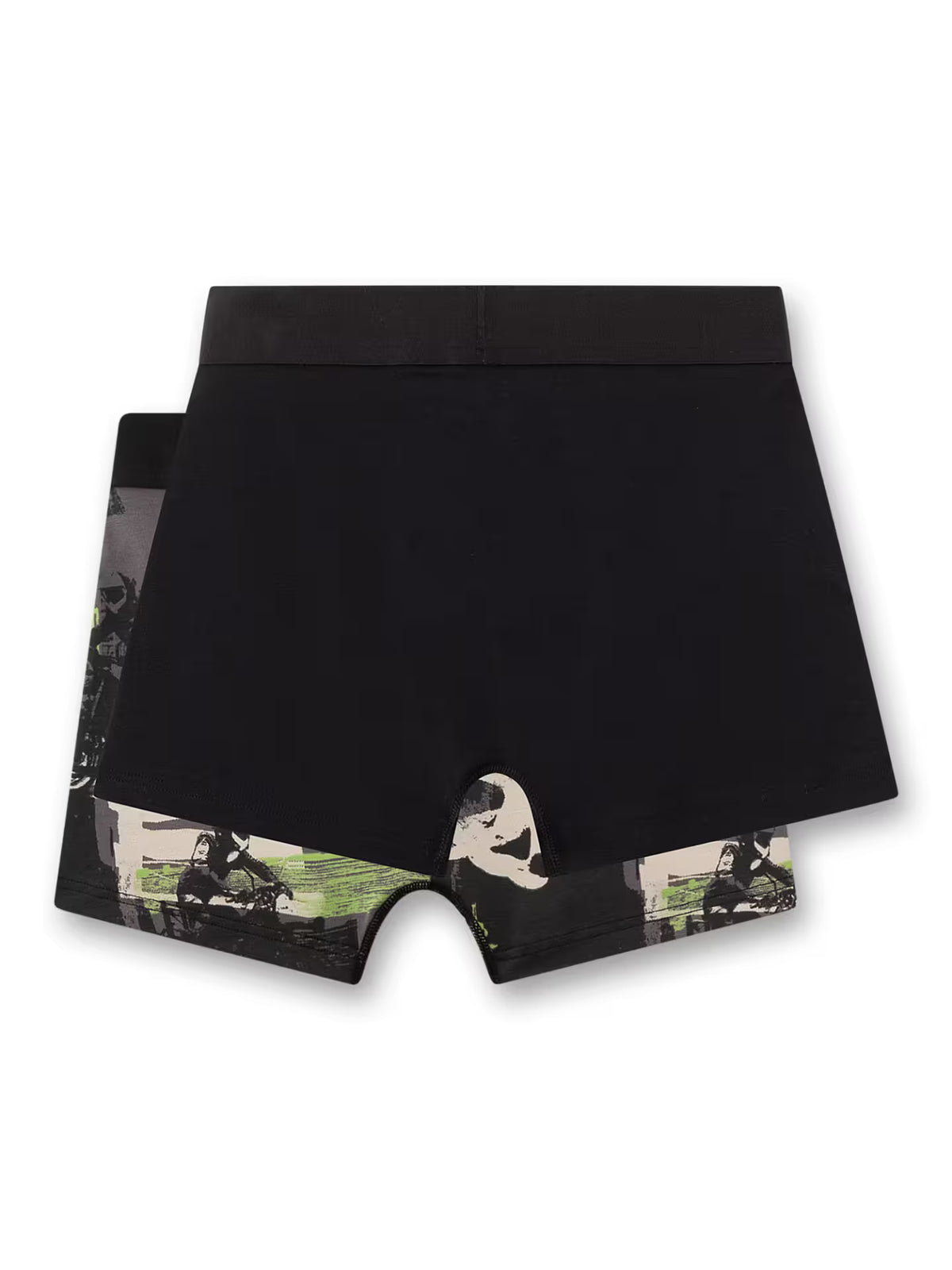 Sanetta Jungen-Hipshorts (Doppelpack) grau & schwarz Motorrad