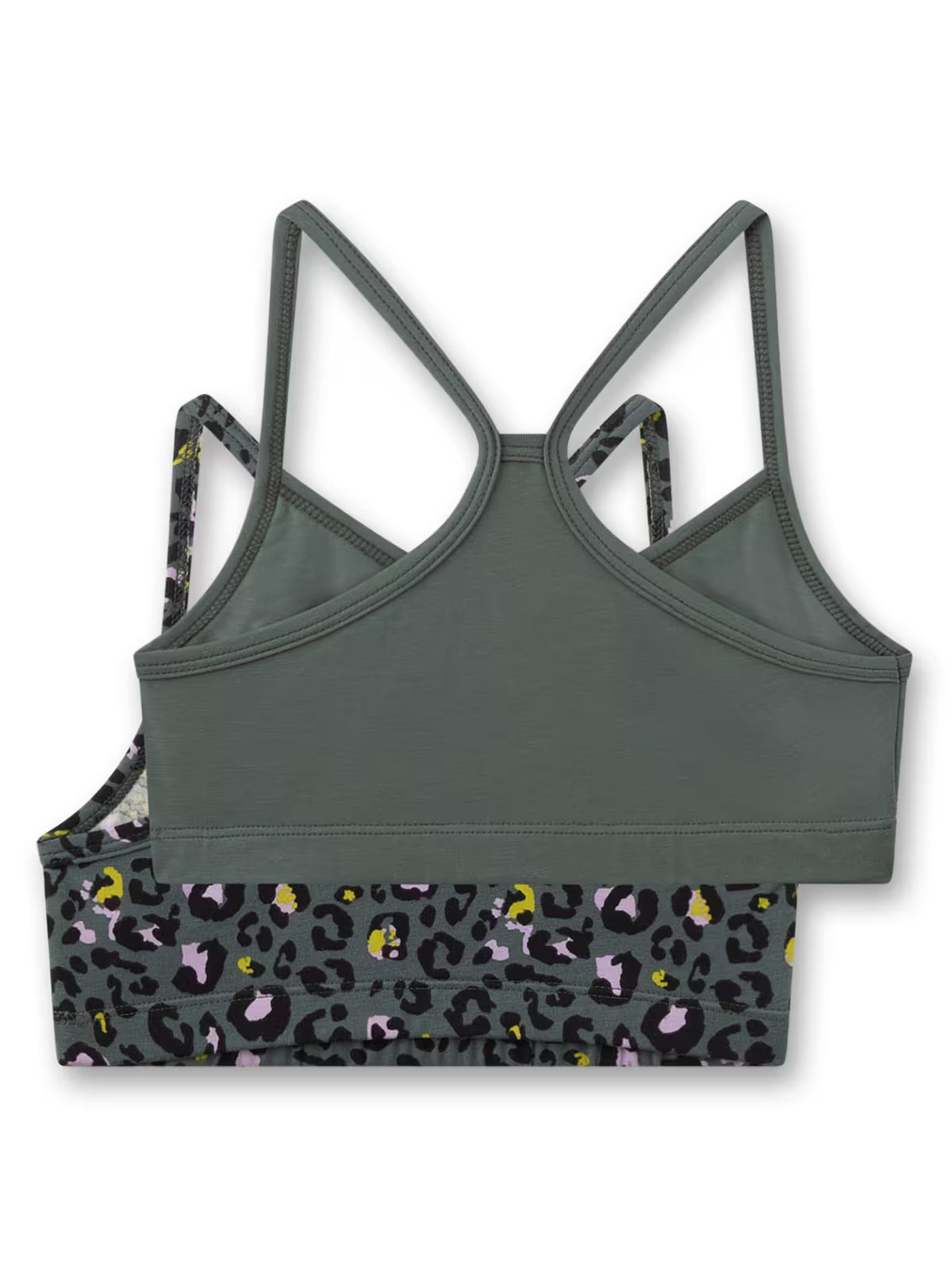 Sanetta Mädchen-Bustier (Doppelpack) grün Leo