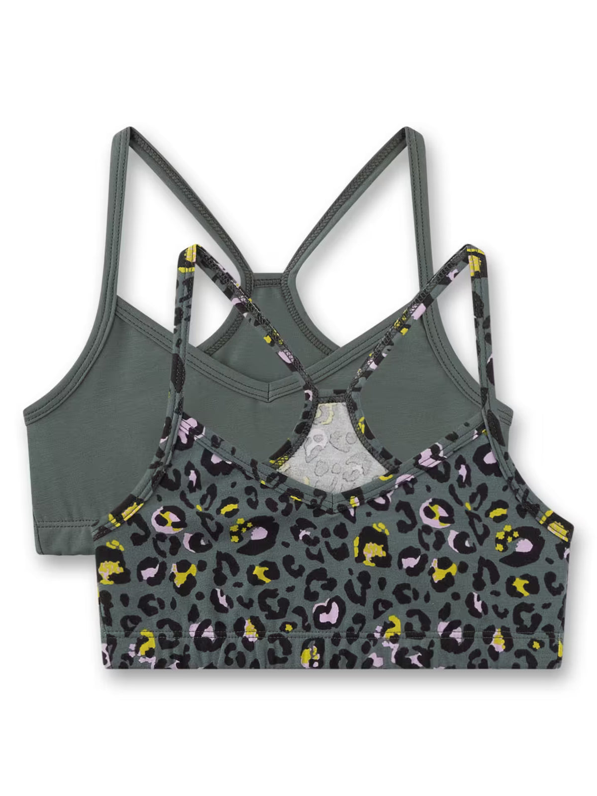 Sanetta Mädchen-Bustier (Doppelpack) grün Leo