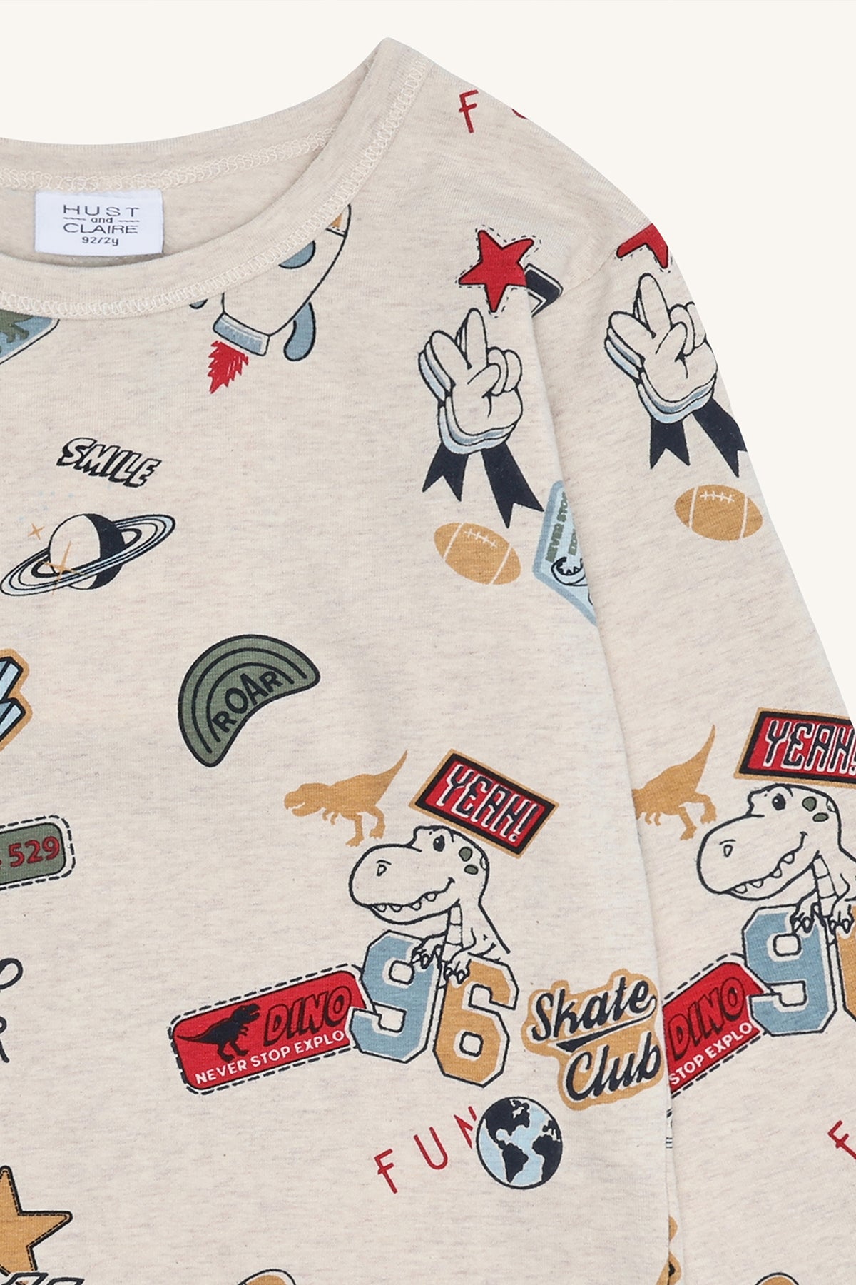 Hust & Claire Langarmshirt Anton Badges