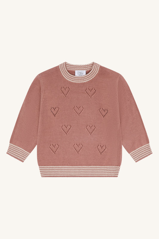 Hust & Claire Pos Pullover Strick Herzen