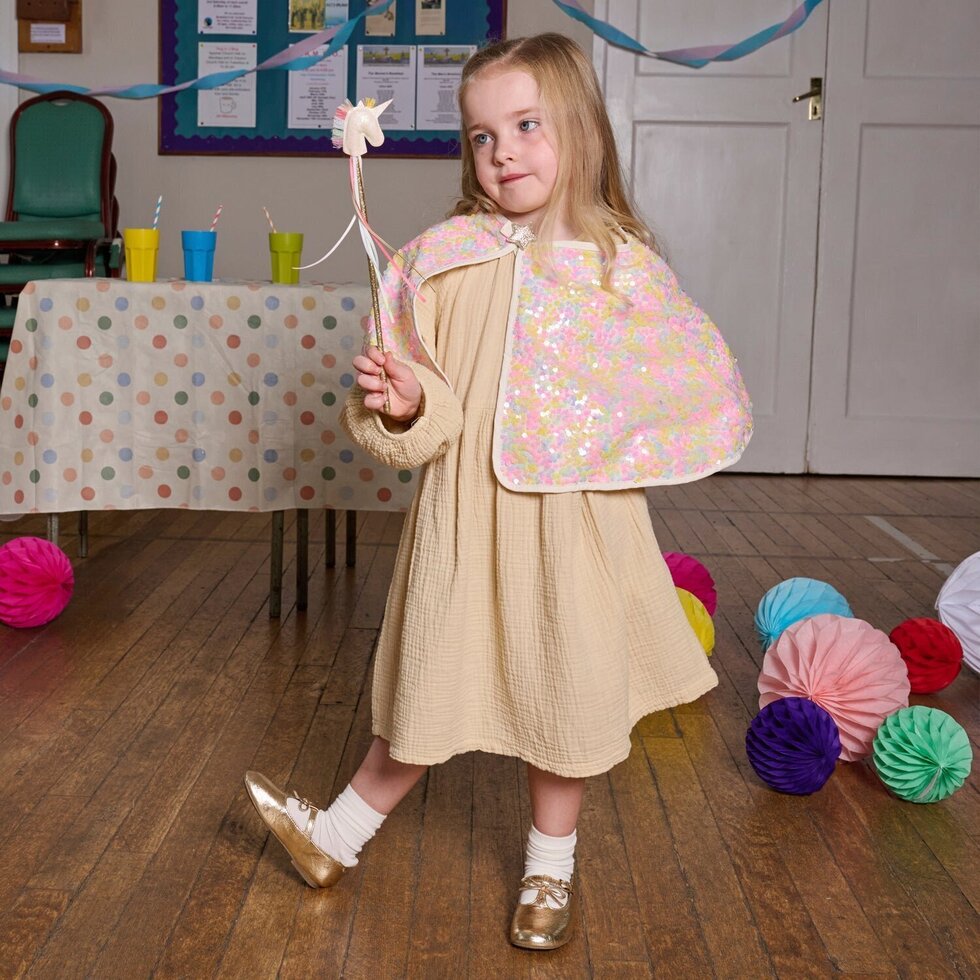 Rockahula Pastell Regenbogen Pailletten Cape  (3-10 Jahre)