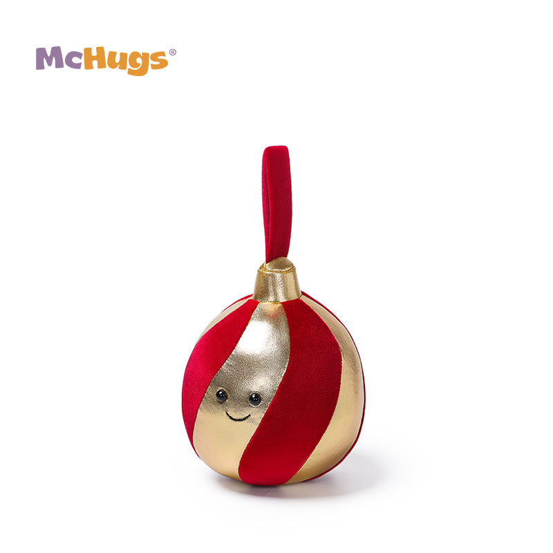 McHugs Red & Gold Christmas Ball Ornament