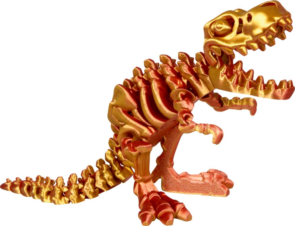 Kristalltier T-Rex Skelett gelb/orange - T-Rex World