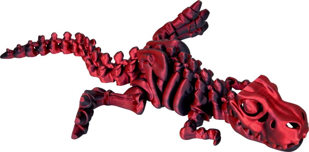 Kristalltier T-Rex Skelett rot/schwarz - T-Rex World